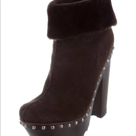 Miu Miu booties platform size 38 espresso brown - Picture 3 of 5